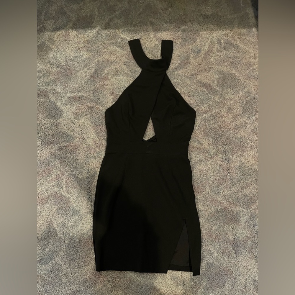 Black Halter Dress - Picture 1 of 2